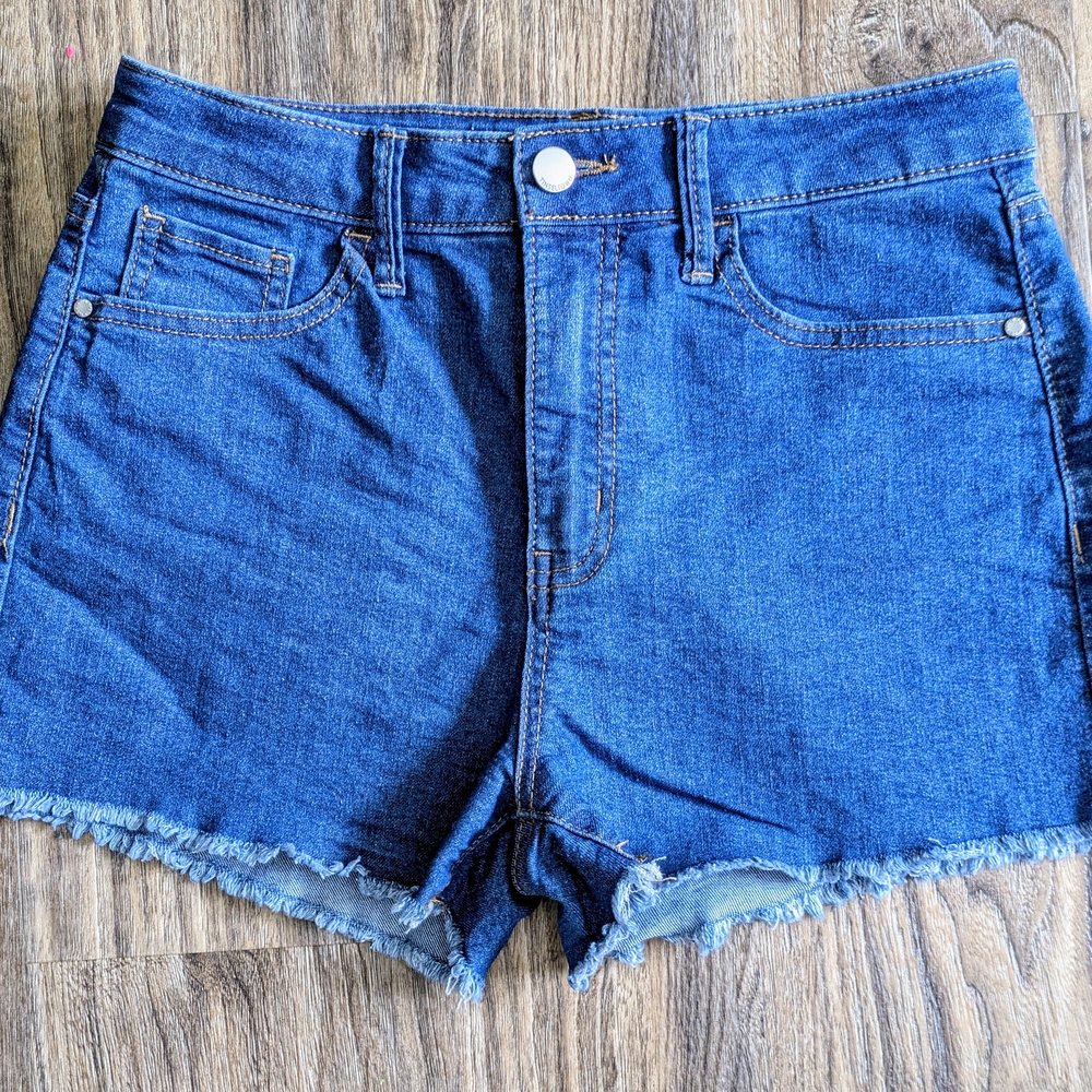 5 For $20 Tinseltown Blue Jean Shorts with Frayed Hem